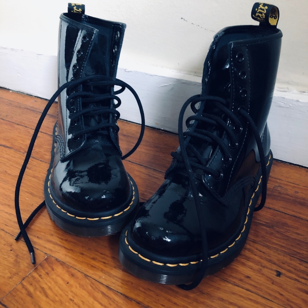 Dr. Martens 1460 Patent Combat Boot - Picture 2 of 4